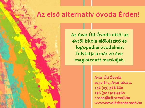 Iskolaelőkészítő és Logopédia az Avar Úti Oviban